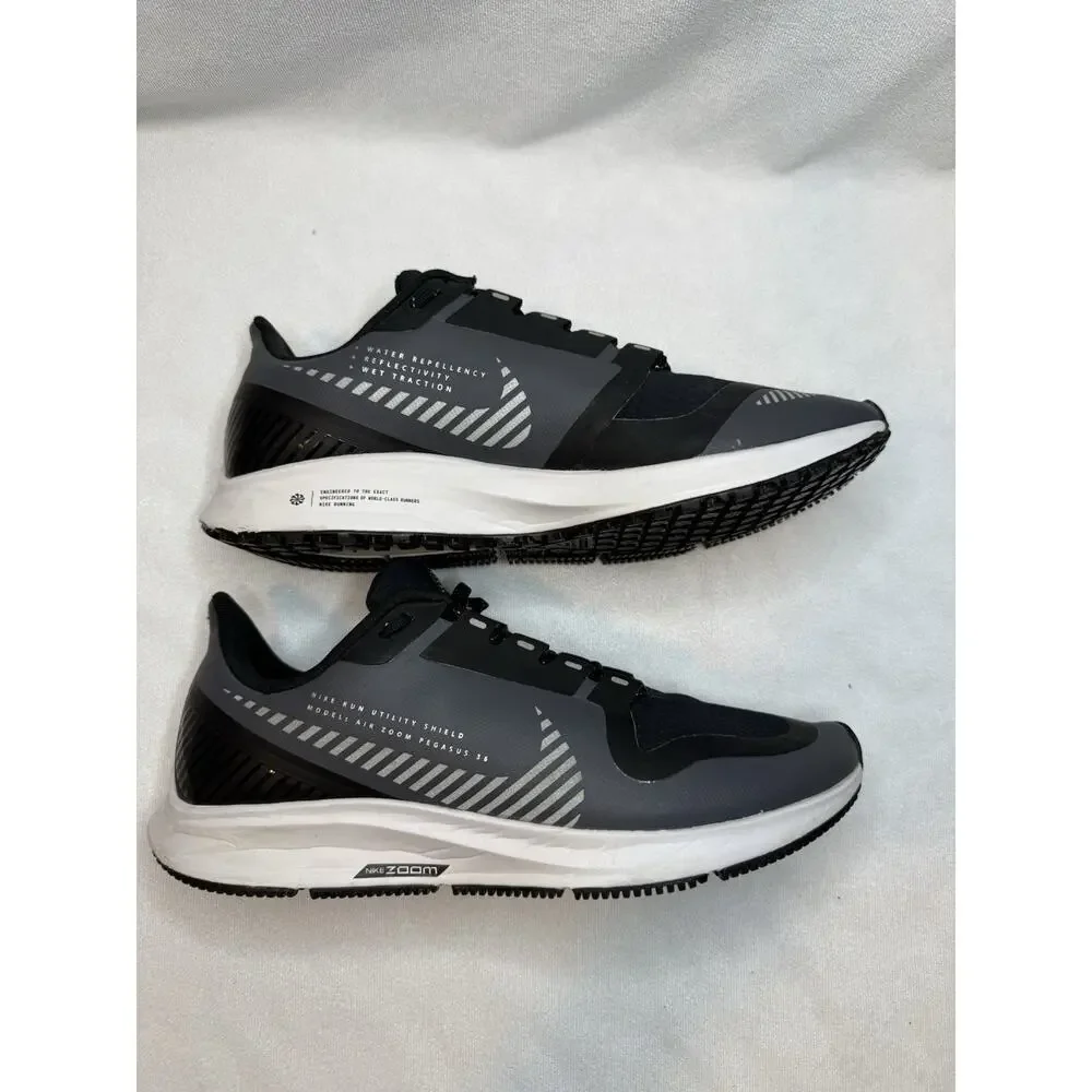 Nike Air Zoom Pegasus 36 Shield womens 8.5 Cool Grey Black Water Resistant